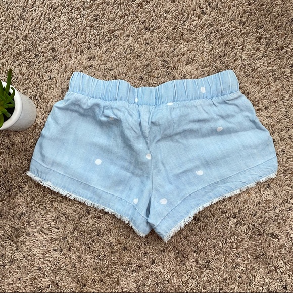 Anthropologie Polka Dot Raw Edge Tencel Shorts - Picture 5 of 7